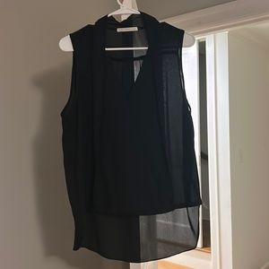 Three Eighty Two Black Flowy Tank Top